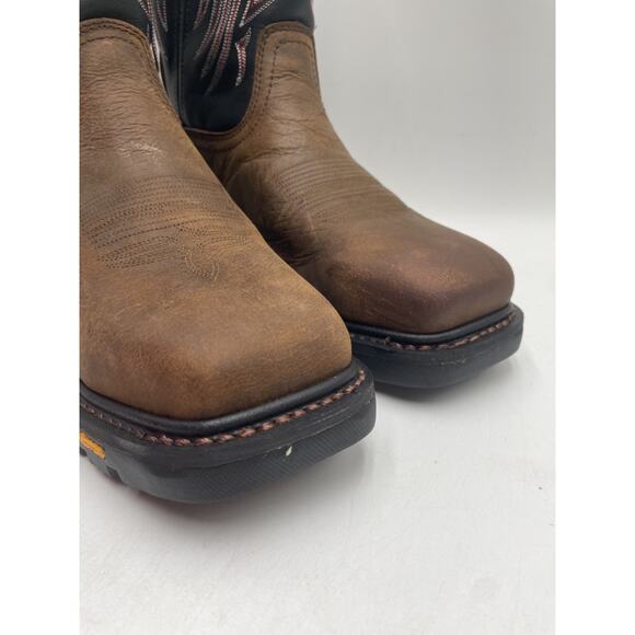 Justin WK2104 TANKER Men's NEW WITH DEFECT Steel-Toe Boot Brown US Size 11.5 - Picture 2 of 10